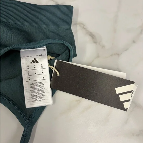 adidas Dark Green Sports Bra - Picture 7 of 7